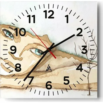 Hodiny Nástěnné hodiny do obýváku 40x40 Pohádka Tiché hodiny na skle Stylové Bezhlučné