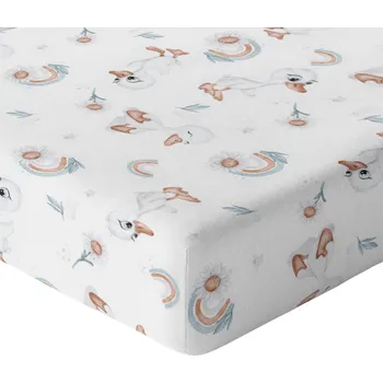 Prostěradlo PROSTĚRADLO DĚTSKOU POSTÝLKU 120x60 S VYPADAJÍCÍM PÁSEM HRUBÁ BAVLNA 100% POLSKÝ VÝROBEK