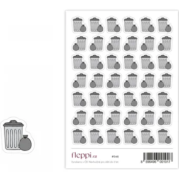 samolepka Fleppi Samolepky 42 ks popelnice