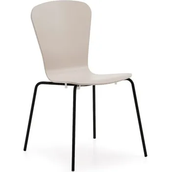 Jídelní židle Židle MILLA, černé nohy, písková