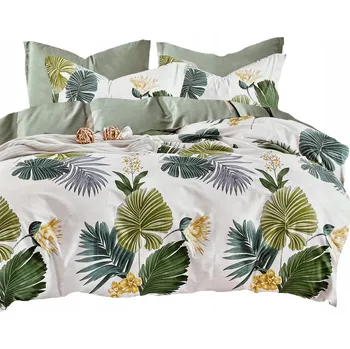 Povlečení POVLEČENÍ 160X200 BAVLNA SATÉN + 2 POVLAKY NA POLŠTÁŘE 70X80 KWIATY SADA POVLEČENÍ