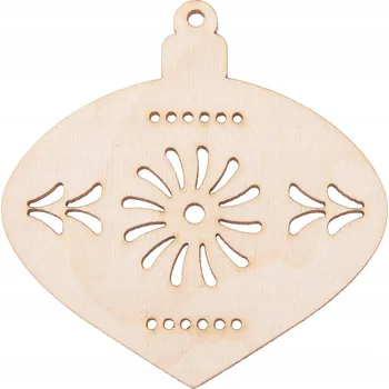 Vánoční dekorace DŘEVĚNÁ VÁNOČNÍ KOULE na vánoční stromeček ZÁVĚS decoupage