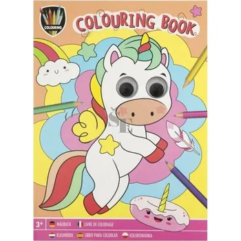 omalovánky Omalovánky A4 Jednorožci pohyblivé oči 270mmx195mm 150113U