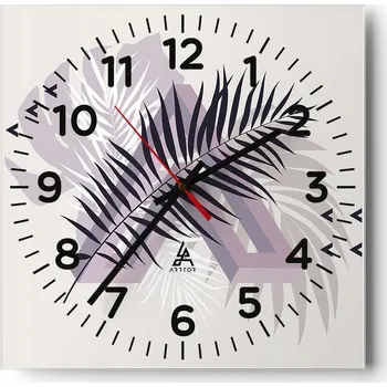 Hodiny Nástěnné hodiny do obýváku 40x40 Grafika Bezhluké hodiny na skle Tiché