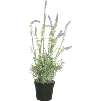 umělá květina UMĚLÁ LEVANDULE V KVĚTINÁČI 50 cm květina rostlina fialová dekorace jako živá