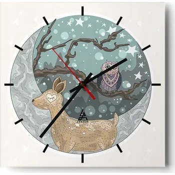 Hodiny Nástěnné hodiny do kuchyně 30x30 Pro Děti Stylové hodiny na skle Loft Tiché