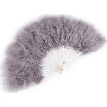 Vějíř péřový velký, barva 16 šedá bílá