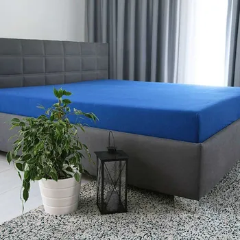 Tibex Prostěradlo DE LUXE - tmavě modré tm. modrá 90-100 x 200-220 cm