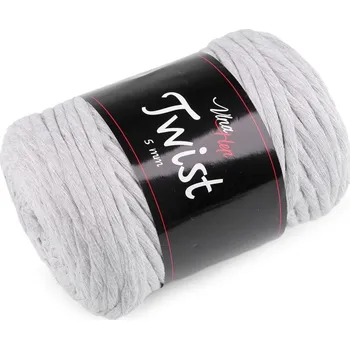 Příze Bavlněná pletací příze Twist 500 g - 9 (8231) šedá světlá