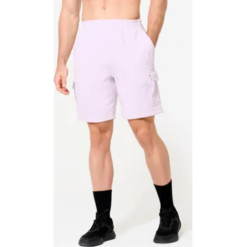 DOMYOS Pánské fitness cargo kraťasy 2XL FIALOVÁ