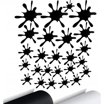 Samolepicí dekorace na vozidlo NÁLEPKA na auto KLEKSY ROZSTŘIK 24x27 cm