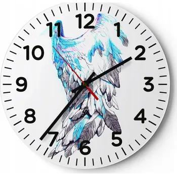 Hodiny Kuchyňské nástěnné hodiny 30x30 Abstrakce Moderní skleněné hodiny Tiché