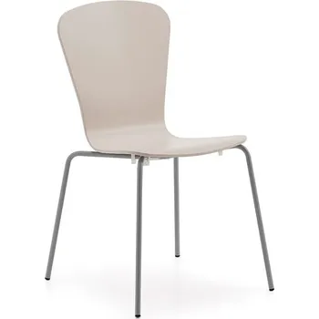 Jídelní židle Židle MILLA, šedé nohy, písková