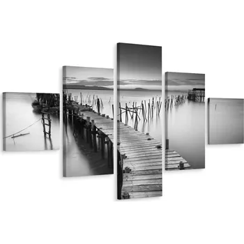 Obraz Vícedílný obraz JEZERO Mlha Mraky Krajina 200x120