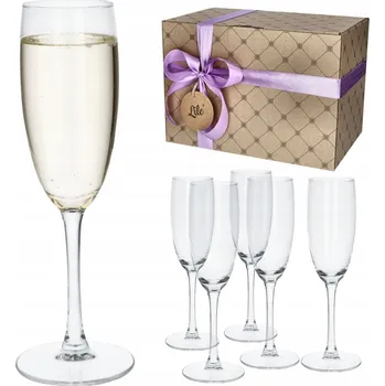 Sklenice Skleničky na šampaňské Lile pro přítelkyni matčiných rodičů, bezbarvá krabička 1 75 Ml 6 ks