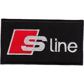 Nášivka VAR Nášivky, nášivka AUDI S line 11x6 cm červená