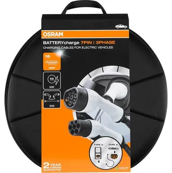 Nabíječka autobaterie nabíjecí kabel typ2/typ2 16A, 3 fáze