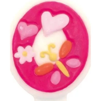 Svíčka Svíčka Číslice 0 růžová narozeniny číslice svíčky