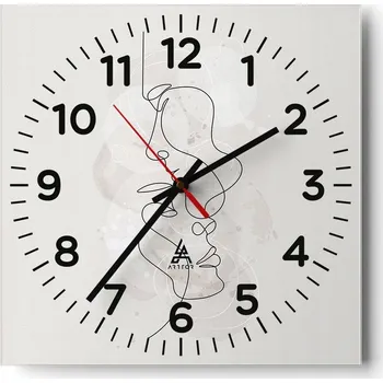 Hodiny Kuchyňské nástěnné hodiny 30x30 Abstrakce Skleněné hodiny do obýváku Moderní Tiché