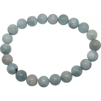 Náramek Akvamarínový náramek 10 mm (světlejší)