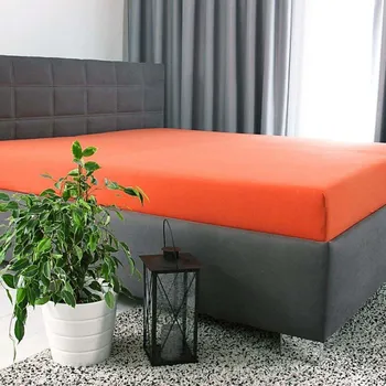 Tibex Prostěradlo DE LUXE - cihlové cihlová 90-100 x 200-220 cm