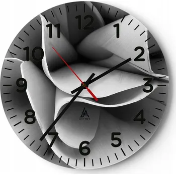 Hodiny Nástěnné hodiny do obýváku 40x40 Abstrakce Kulatý Skleněné hodiny Loft Tiché