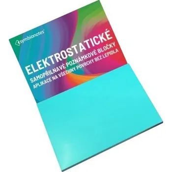 Notebook SYMBIO SymbioNotes 190 × 100mm tyrkysový 100ks Poznámkový blok, elektrostatický, 190 × 100mm, polypropylen, tyrkysový, 100ks SYNT190100TQ100