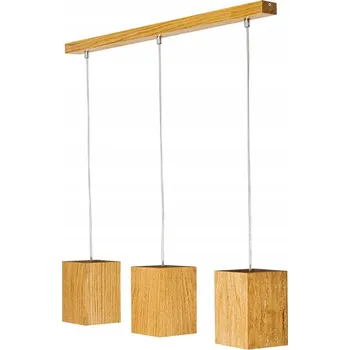 Závěsné stropní svítidlo 3 stínidla 15x10 CM Stropní dřevěné Loft 12W GU10