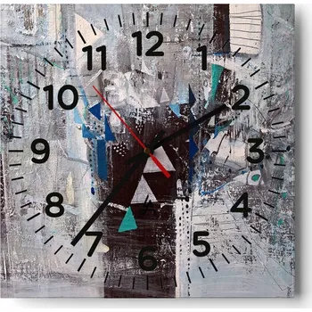 Hodiny Nástěnné hodiny do obýváku 40x40 Abstrakce Tiché hodiny Skleněné hodiny Bez hlučnosti