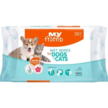 Kosmetika pro psa My Friend Vlhčené ubrousky pro psy a kočky 30 ks