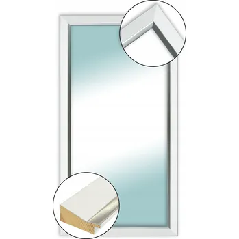 Zrcadlo Zrcadlo nástěnné obdélníkové s dřevěným rámem 500 x 800 mm