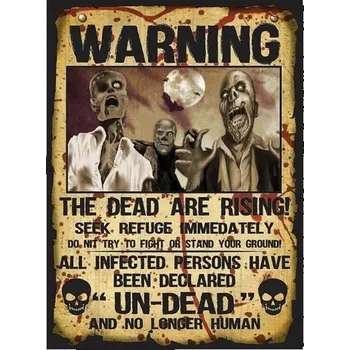 Party dekorace DEKORACE POZOR! VÝSTRAHA ZOMBIE HALLOWEEN 2