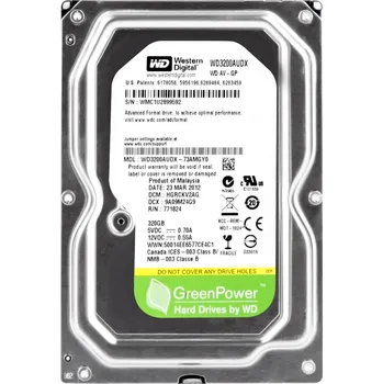 Interní pevný disk WD AV-GP 320GB 5.4K 32MB SATA III 3.5" WD3200AUDX