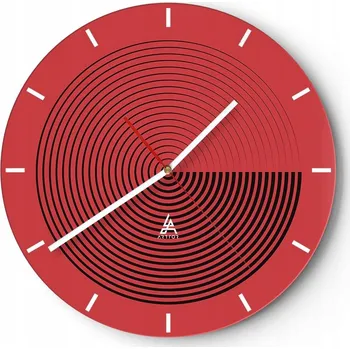 Hodiny Velké nástěnné hodiny na zeď 40x40 Minimalistické skleněné hodiny Kulatý Tiché