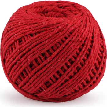 Příze Bavlněný provázek macrame Ø2 mm, barva 9 červená