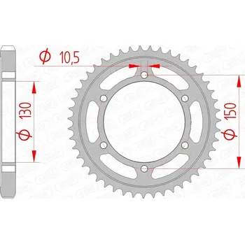 Nářadí na motocykly AFAM ZADNÍ ROZETA #530 39 ZUBŮ YAMAHA YZF