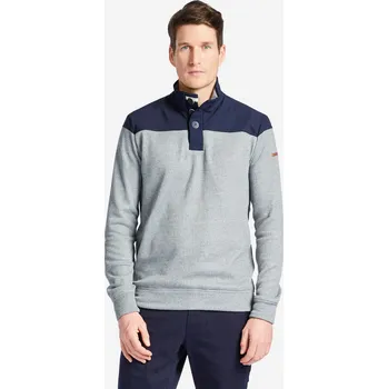 Pánský svetr DECATHLON Pánský jachtařský svetr Sailing 100 šedo-modrý M MODRÁ|ŠEDÁ