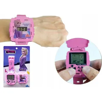 Hodinky Hodinky FROZEN s hrou TETRIS + 99 her LEDOVÉ KRÁLOVSTVÍ pro děti a dívky