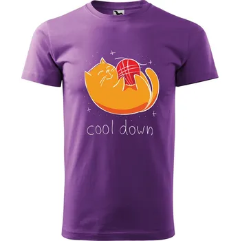 Pánské oblečení DOBRÝ TRIKO Pánské tričko s potiskem Cool down Velikost: XL, Barva: Fialová