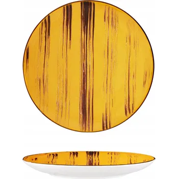 Talíř Dezertní talíř mělký porcelánový žlutý Wilmax kulatý 18 cm