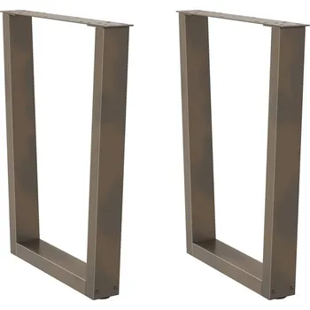 Stolová podnož OMAXI Nohy k jídelnímu stolu ve tvaru V, 2 ks, přírodní ocel, 70 x (72-73,3) cm, ocel 958120