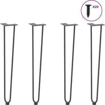 Barový stolek OMAXI Vlásenkové nohy pro konzolové stolky 4 ks antracitové 72 cm masivní ocel 955914