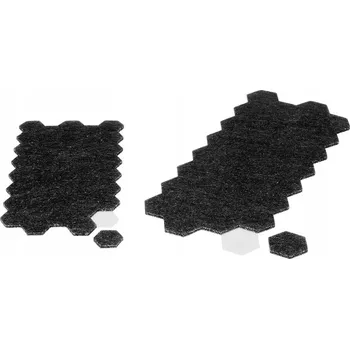 Podložka pod nábytek Filcové podložky pod nábytek černé 72 ks 20/28 mm samolepicí