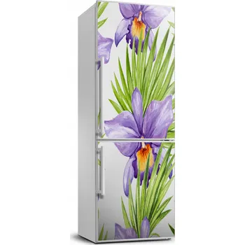 Fototapeta Samolepící nálepka na ledničku Orchidej a palmy