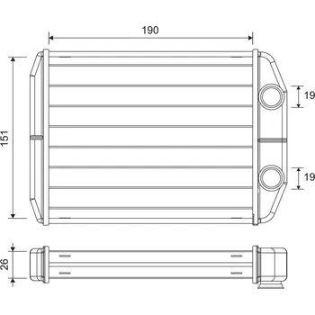 Výměník tepla, vnitřní vytápění VALEO 811622