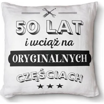 Polštář Dekorativní Foto Polštář 40x40 cm - 50 let a stále na originálních dílech