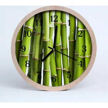 Hodiny Nástěnné hodiny z překližky Tiché Bambusy Bambus 25 cm