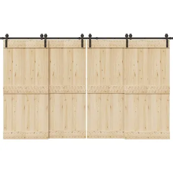 Nábytkové kování OMAXI Sada příslušenství pro posuvné dveře 366 cm ocelová černá 857966