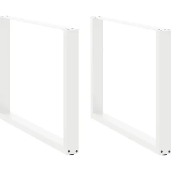 Stolová podnož OMAXI Nohy k jídelnímu stolu ve tvaru U, 2 ks, bílé, 100 x (72-73) cm, ocel 311368
