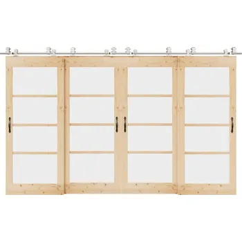 Nábytkové kování OMAXI Sada příslušenství pro posuvné dveře 366 cm nerez ocel stříbrná 857720